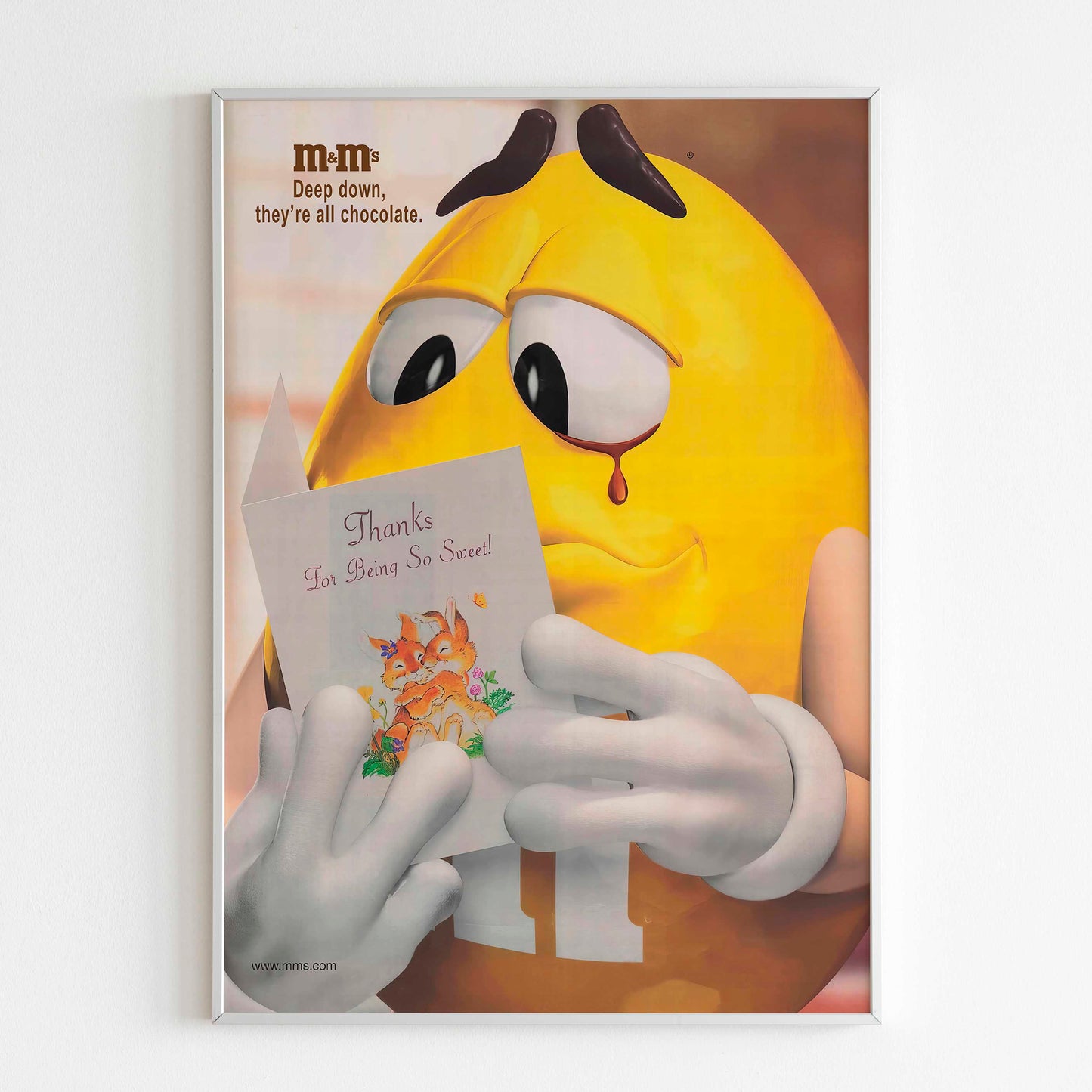 M&M's Easter Advertising Poster , 80s Style Print, Vintage Ad Candy Food Design Ad Wall Art, Magazine Advertisement