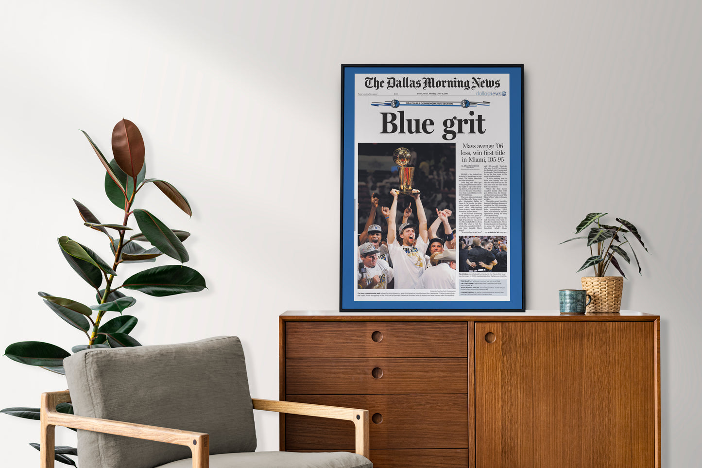 Dallas Mavericks 2011 NBA Champions Front Cover The Dallas Morning News Newspaper Poster
