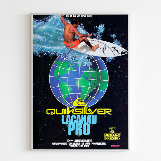 Quiksilver Poster Advertising, Fashion Style Print, Vintage Ad Wall Art, Magazine Retro Advertisement, Surfing Brand Print
