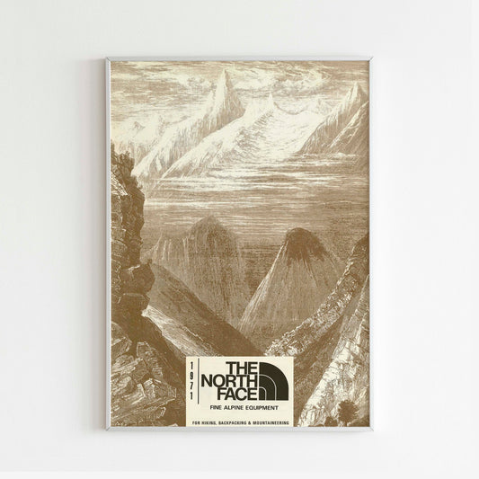 The North Face 1971 Magazine Front Cover Poster, Vintage Outdoor Print, Retro Wall Art, Journal Advertisement, 70s Style Ad, Explore Adventure Nostalgia, Urban Exploration Print