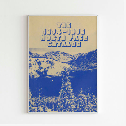 The North Face 1974-1975 Magazine Front Cover Poster, Vintage Outdoor Print, Retro Wall Art, Journal Advertisement, 70s Style Ad, Explore Adventure Nostalgia, Urban Exploration Print