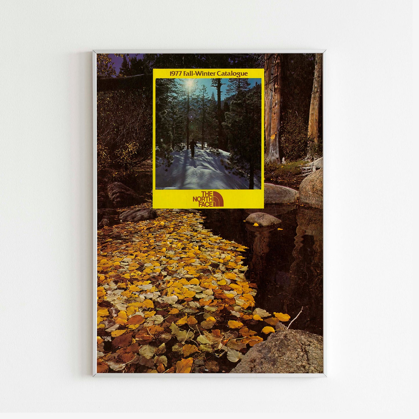 The North Face 1977 Fall/Winter Magazine Front Cover Poster, Vintage Outdoor Print, Retro Wall Art, Journal Advertisement, 70s Style Ad, Explore Seasonal Adventure Nostalgia, Urban Exploration Print
