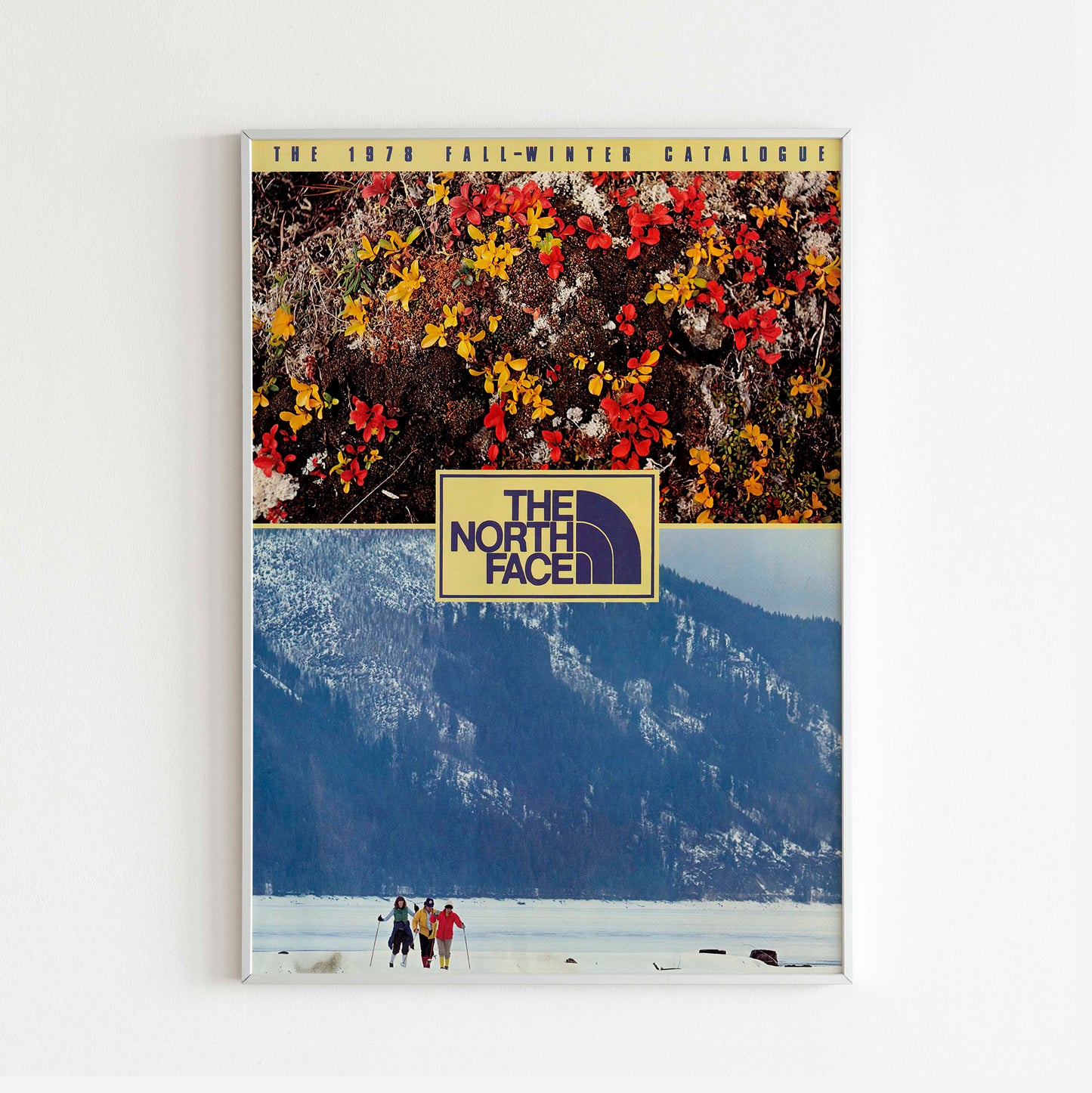 The North Face 1978 Fall/Winter Magazine Front Cover Poster, Vintage Outdoor Print, Retro Wall Art, Journal Advertisement, 70s Style Ad, Explore Seasonal Adventure Nostalgia, Urban Exploration Print