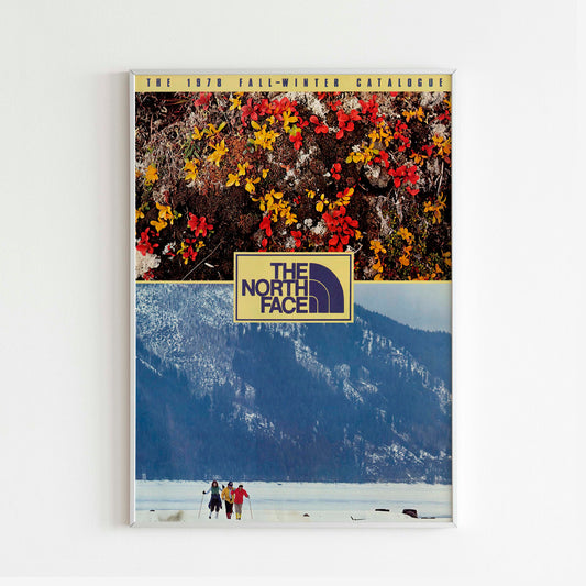 The North Face 1978 Fall/Winter Magazine Front Cover Poster, Vintage Outdoor Print, Retro Wall Art, Journal Advertisement, 70s Style Ad, Explore Seasonal Adventure Nostalgia, Urban Exploration Print