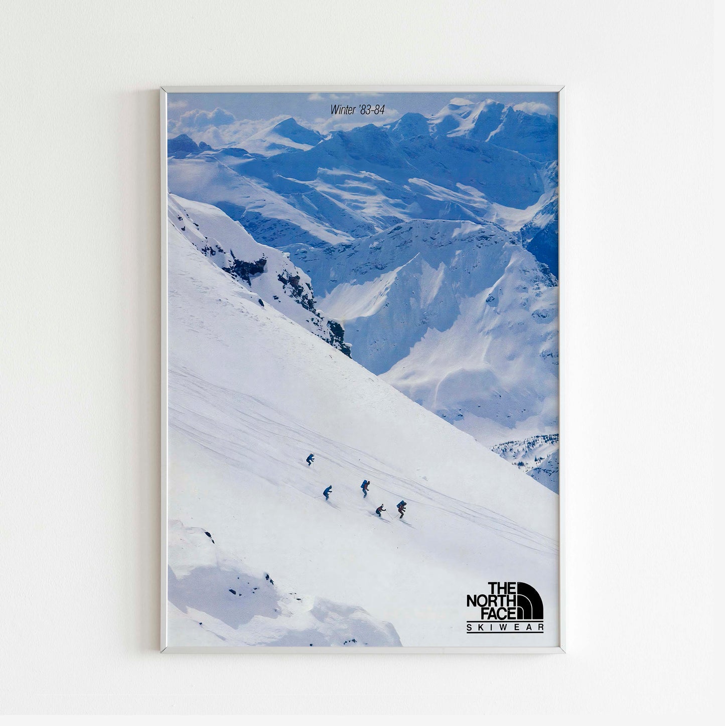 The North Face 1983-1984 Winter Magazine Front Cover Poster, Vintage Outdoor Print, Retro Wall Art, Journal Advertisement, 80s Style Ad, Explore Winter Adventure Nostalgia, Urban Exploration Print