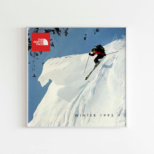The North Face 1993 Winter Magazine Front Cover Poster, Vintage Outdoor Print, Retro Wall Art, Journal Advertisement, 90s Style Ad, Explore Winter Adventure, Urban Exploration Print