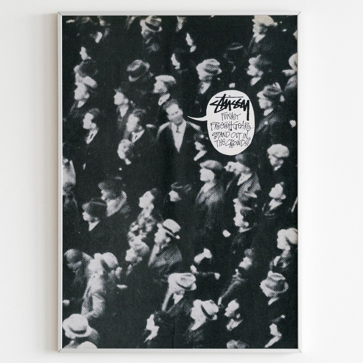 Stussy Streetwear Advertising Poster, Thrasher Style 80s Print, Vintage Ad Wall Art, Skateboarding Magazine Retro Advertisement