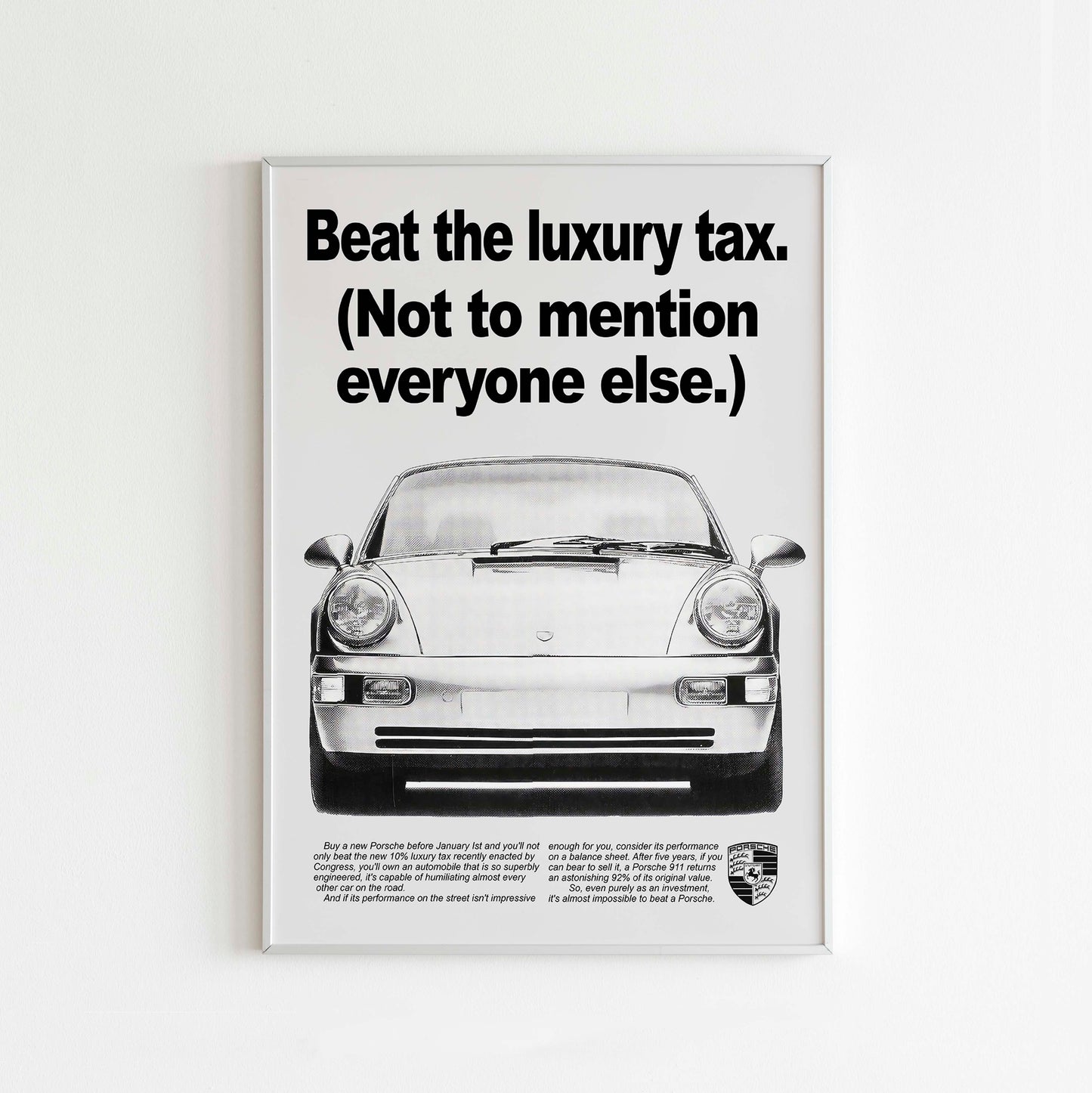 Porsche "Beat The Luxury Tax" Poster