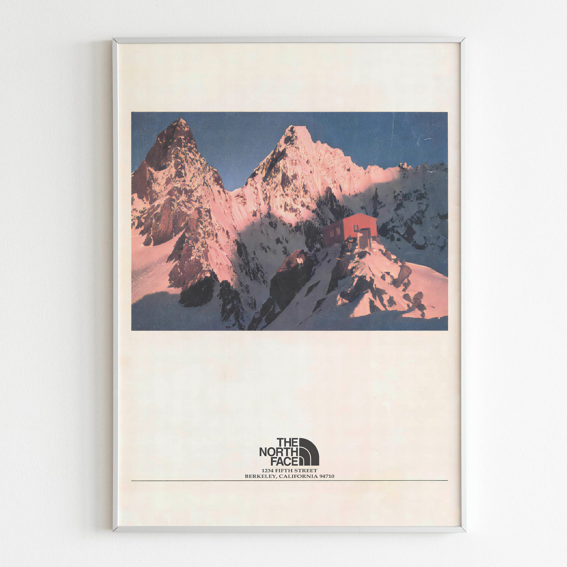 The North Face Advertising Poster, 80s Style Outdoor Print, Vintage Ad Wall Art, Magazine Retro Advertisement, TNF print 90s retro Ad