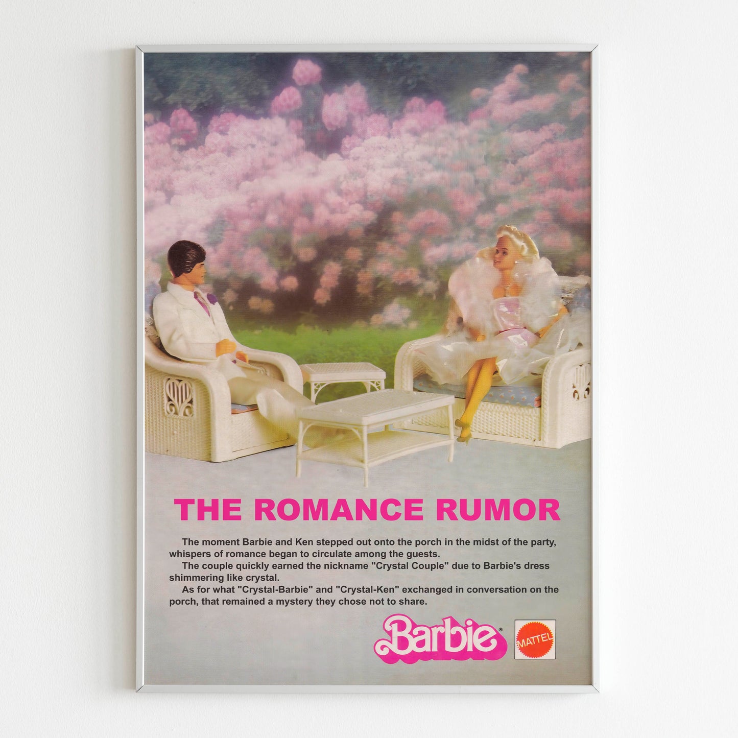 Barbie Doll Advertising Poster, 70's Style Print, Ad Wall Art, Vintage Design Magazine, My First Barbie and Ken Doll Fashion Ads Poster