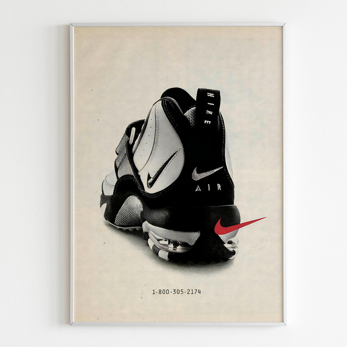Nike Air Max Advertising Poster, 90s Style Shoes Print, Vintage Ad Wall Art, Magazine Streetwear Retro Advertisement