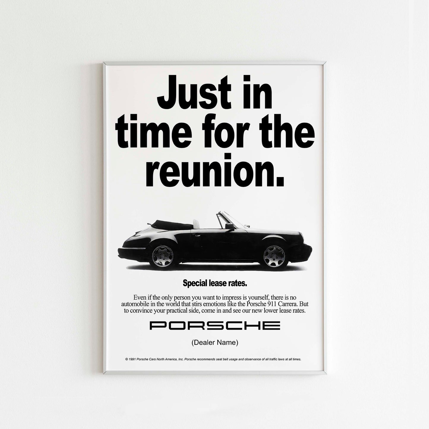 Porsche "Just In Time For The Reunion" Poster
