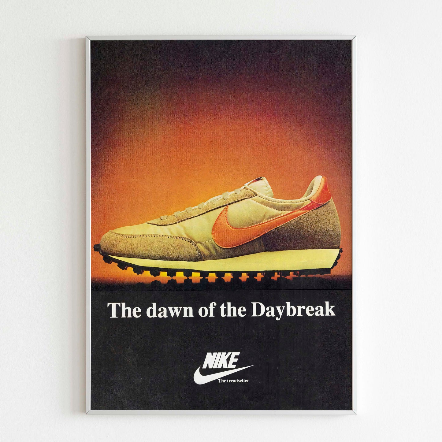 Nike Daybreak 1980 Advertising Poster, 80s Style Shoes Print, Vintage Ad Wall Art, Magazine Retro Advertisement, Sneakers Poster