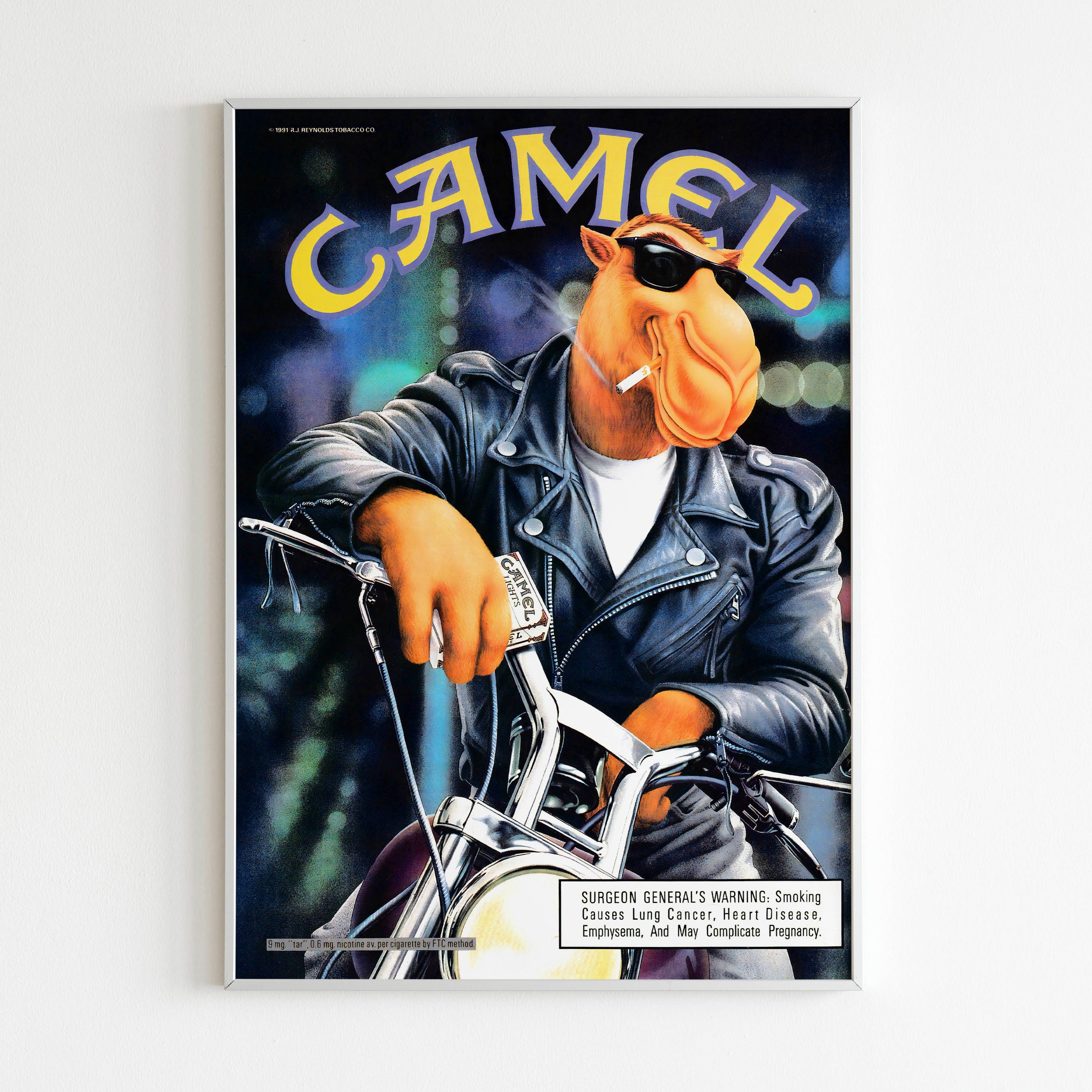 camel cigarettes poster Camel Joe Biker Advertising Poster, Cigarettes 1991 Ad Wall Art, Vintage Design Advertisement, 90s Style Print, Retro Magazine Poster – Yesterday Vault camel cigarettes poster Camel Joe Biker Advertising Poster, Cigarettes 1991 Ad Wall Art, Vintage Design Advertisement, 90s Style Print, Retro Magazine Poster – Yesterday Vault