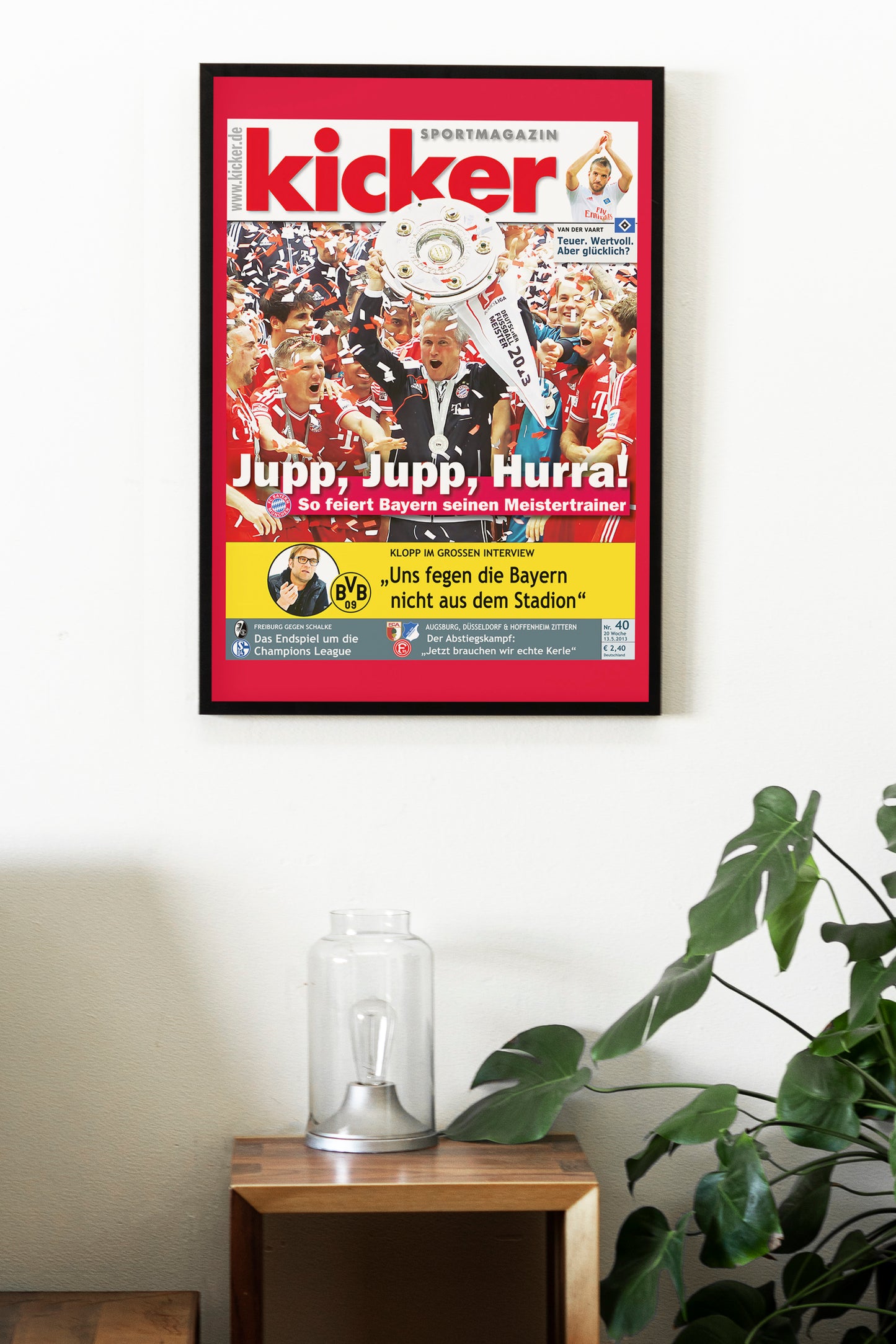 Bayern Munich 2013 Bundesliga Champions Front Cover Kicker Poster, Football Club Print