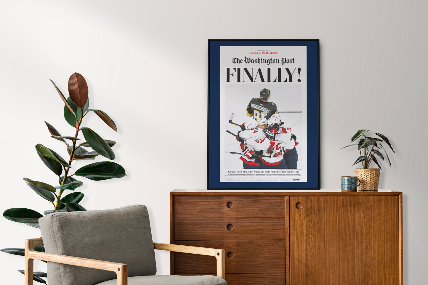 Washington Capitals 2018 NHL Stanley Cup Champions Front Cover The Washington Post Poster
