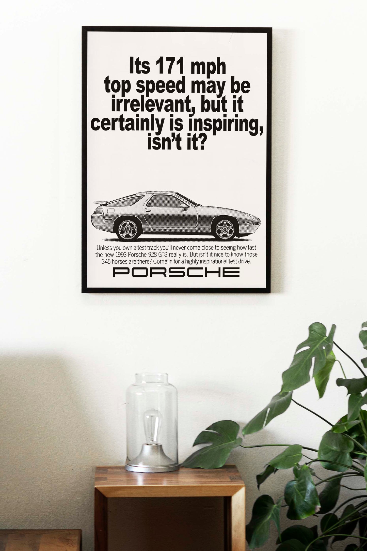 Porsche "Its 171 mph Top Speed May Be Irrelevant" Poster