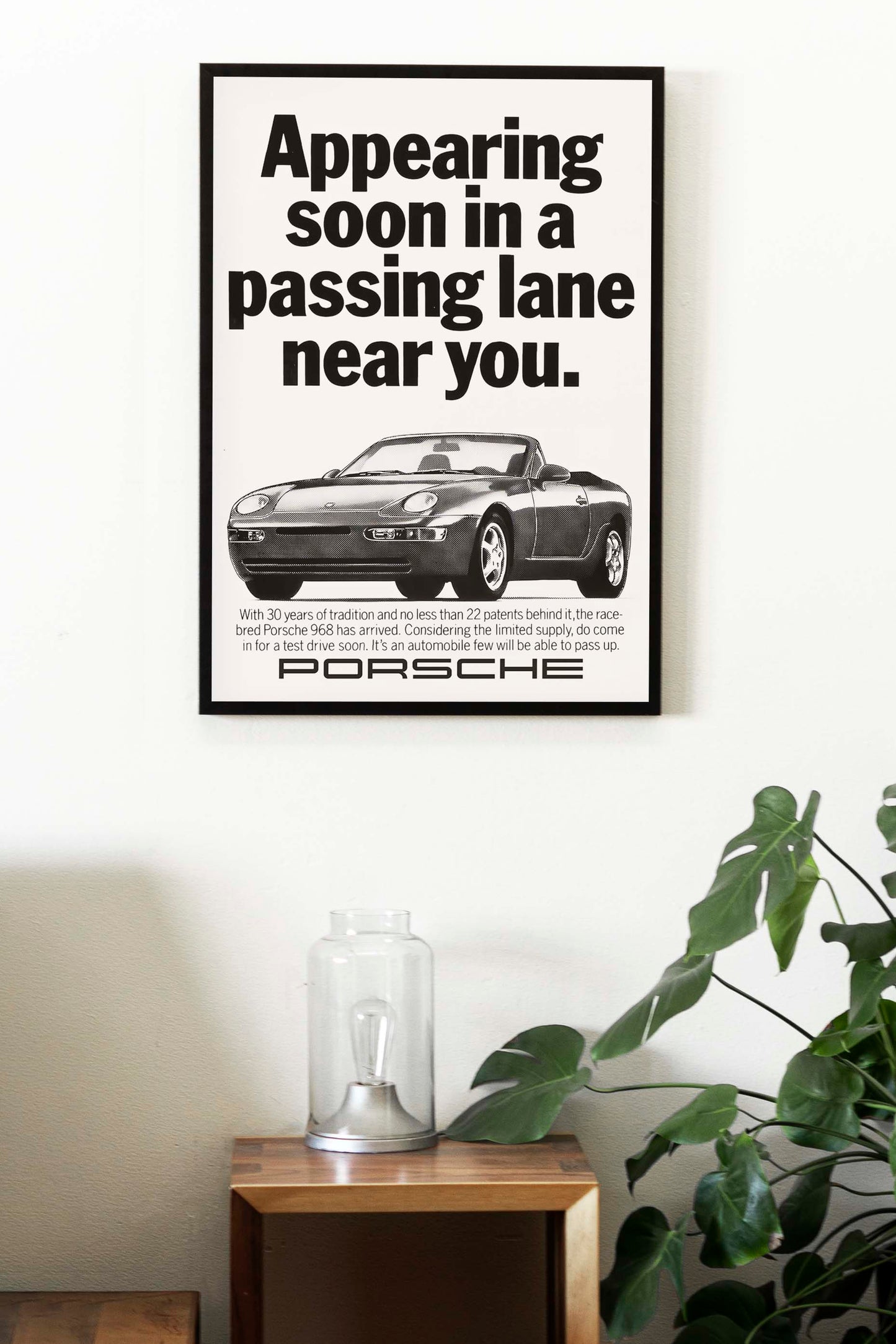 Porsche "Appearing Soon In A Passing Lane Near You" Poster