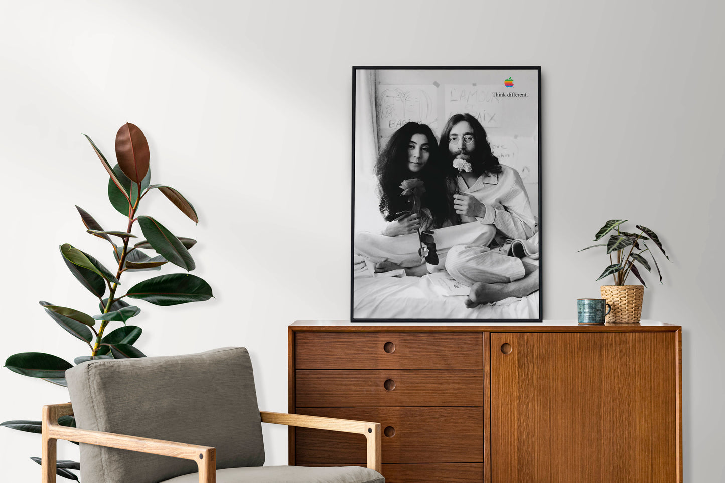 Apple John Lennon and Yoko Ono "Think Different" Poster
