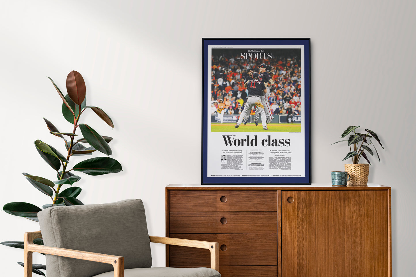 Washington Nationals 2019 World Series MLB Champions Front Cover The Washington Post Newspaper Poster