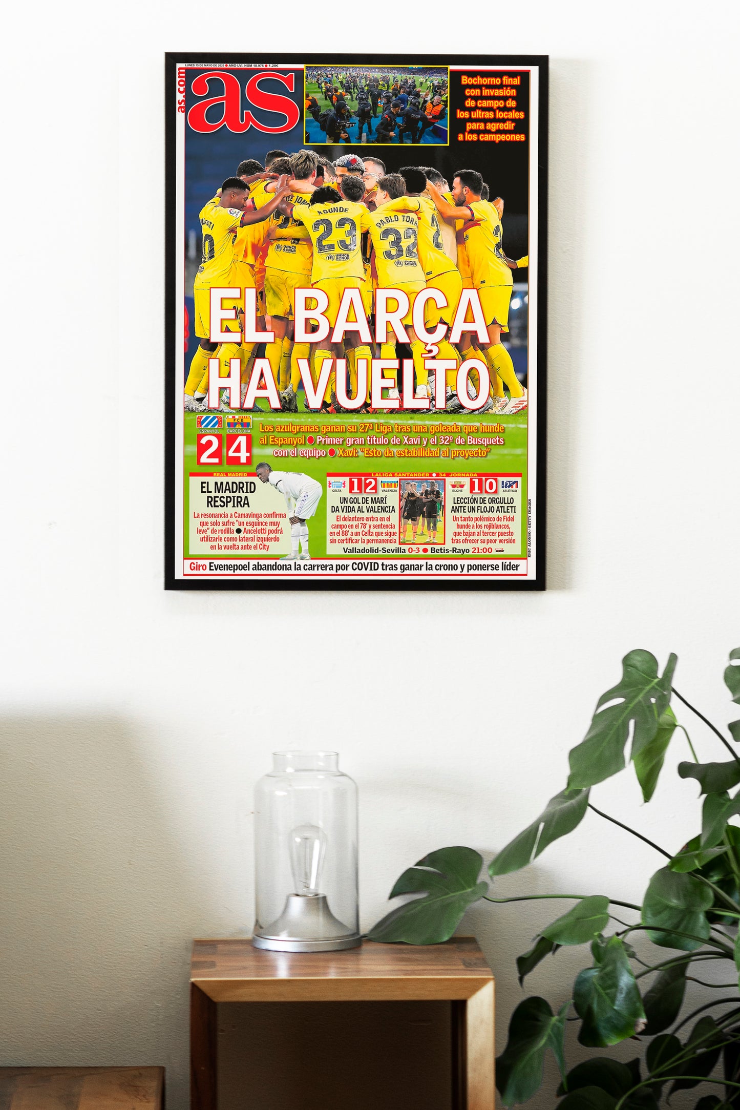 Barcelona 2023 LaLiga Champions Front Cover Newspaper Poster