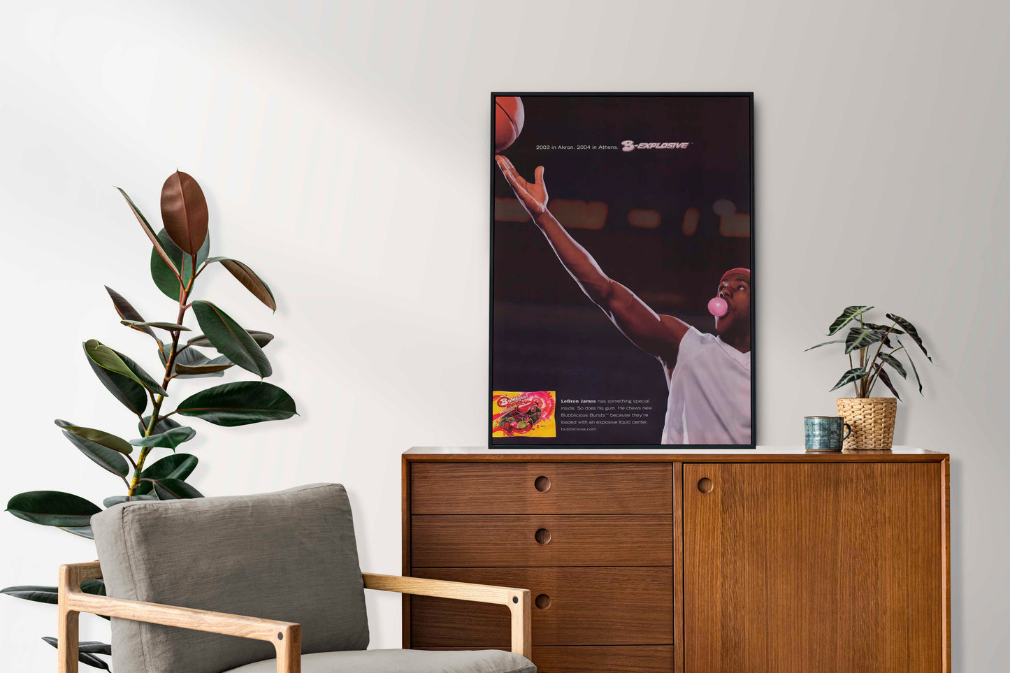 Bubblicious Bursts Gum LeBron James Poster