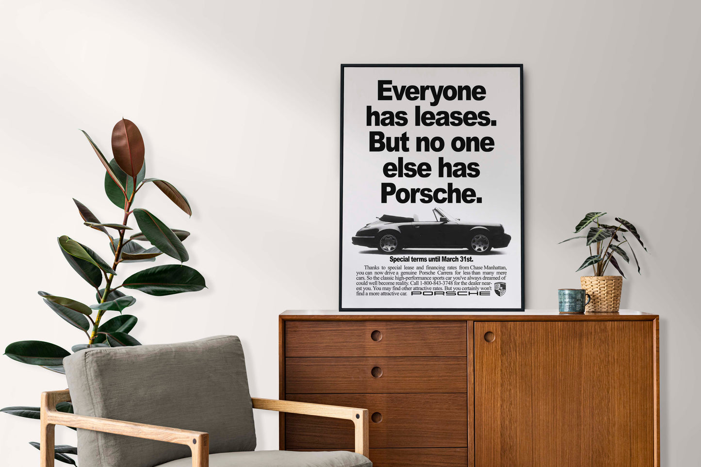 Porsche "Everyone Has Leases. But No One Else Has Porsche" Poster