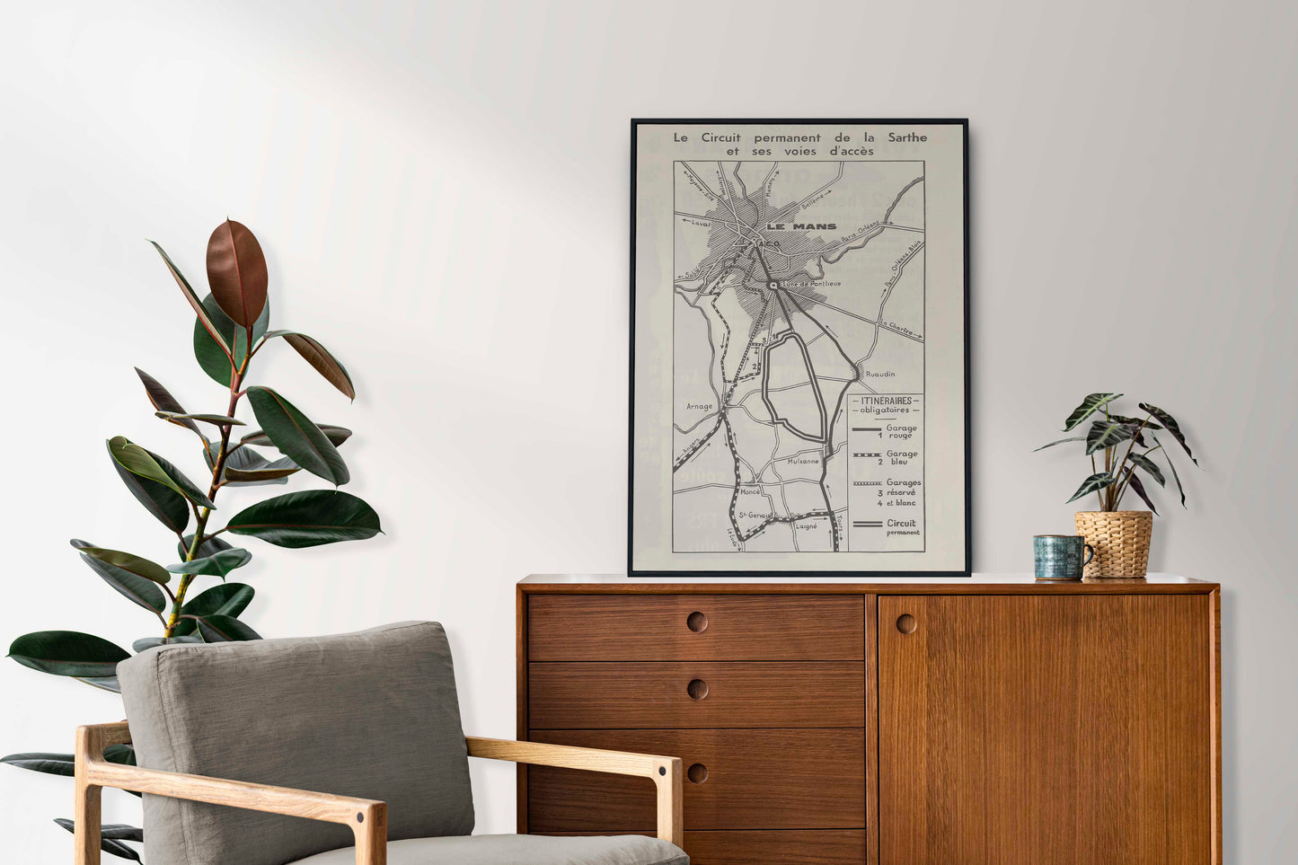 Le Mans 24h Circuit Map Poster