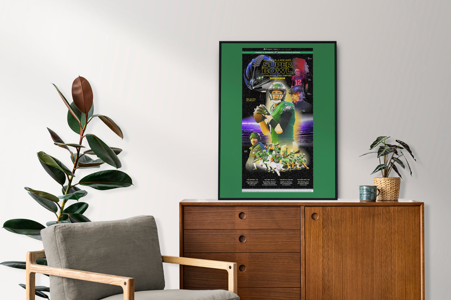 Philadelphia Eagles 2018 Super Bowl NFL Champions Front Cover The Philadelphia Inquirer Newspaper Poster