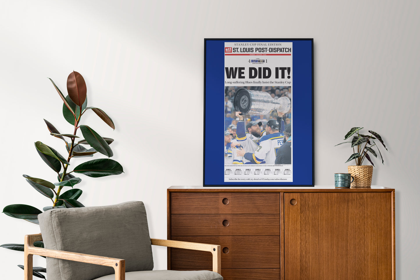 St Louis Blues 2019 NHL Stanley Cup Champions Front Cover STL Today Post Dispatch Poster