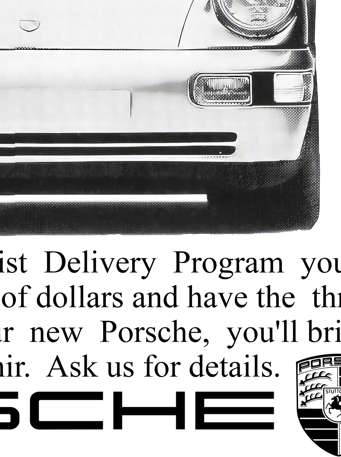 Porsche "Bring Something Back From Europe" Poster