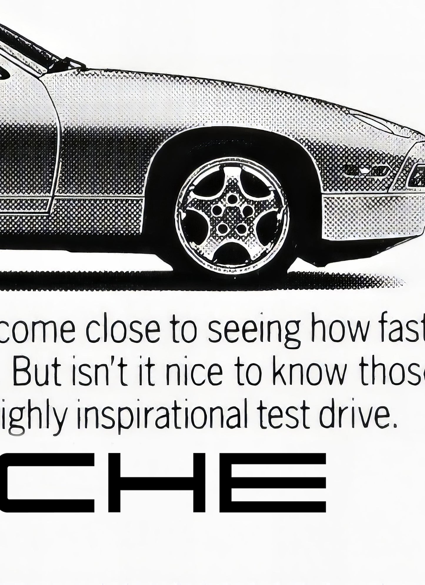 Porsche "Its 171 mph Top Speed May Be Irrelevant" Poster