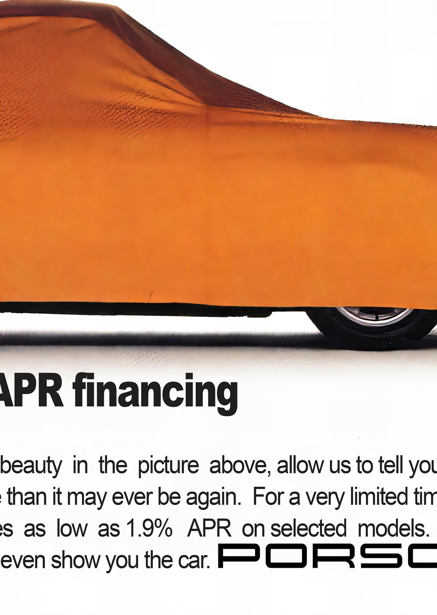 Porsche "Sorry For The Cover" Poster
