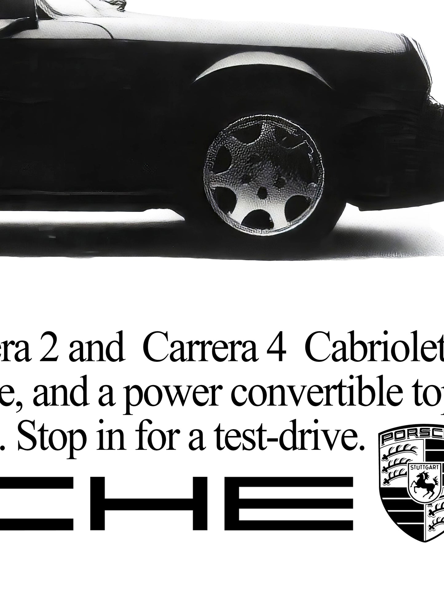 Porsche "It'll Make Your Knuckles White And Your Neighbors Green" Poster