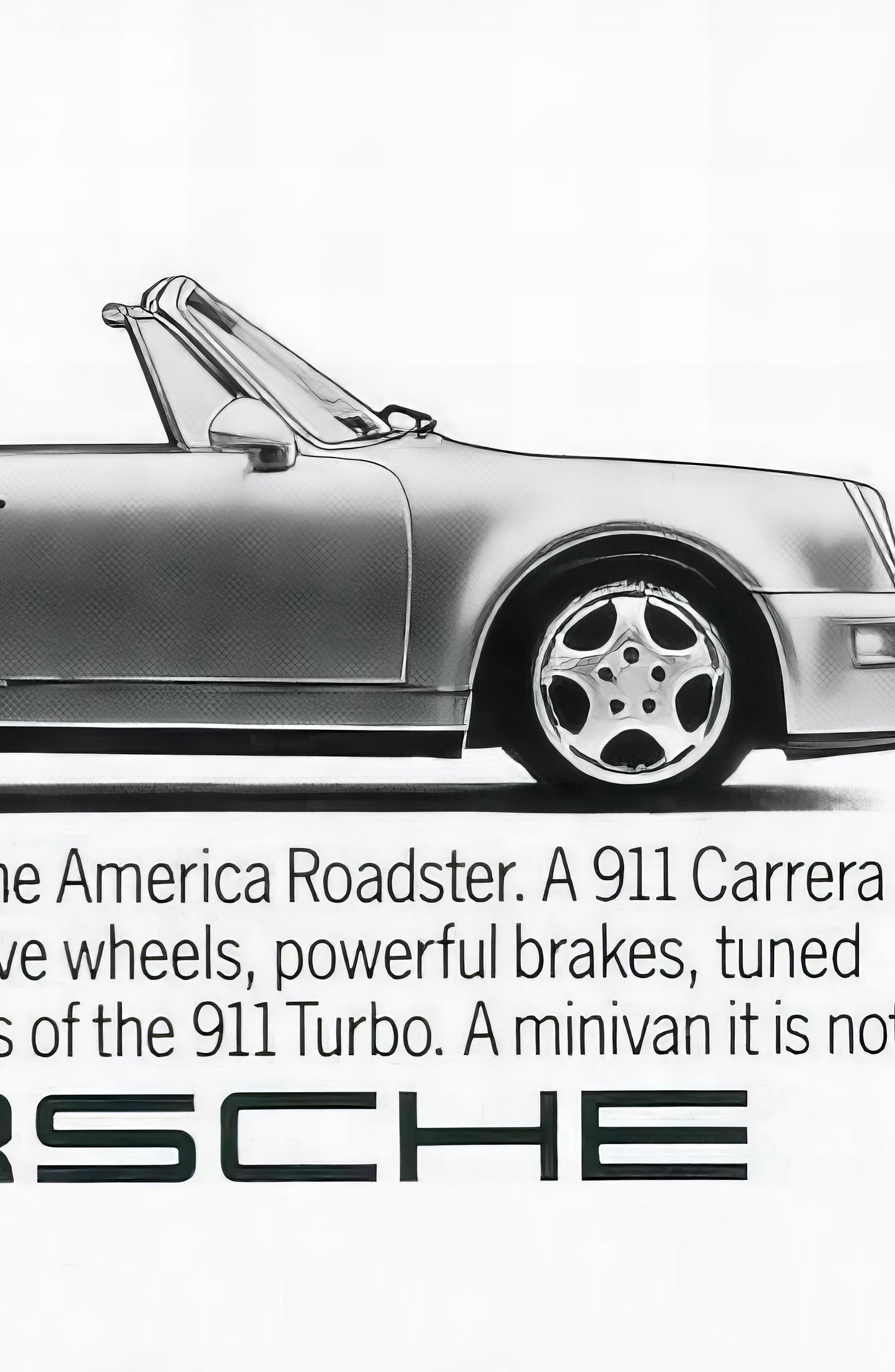 Porsche 911 "The Good News Is There's No Room For All The Kids" Poster
