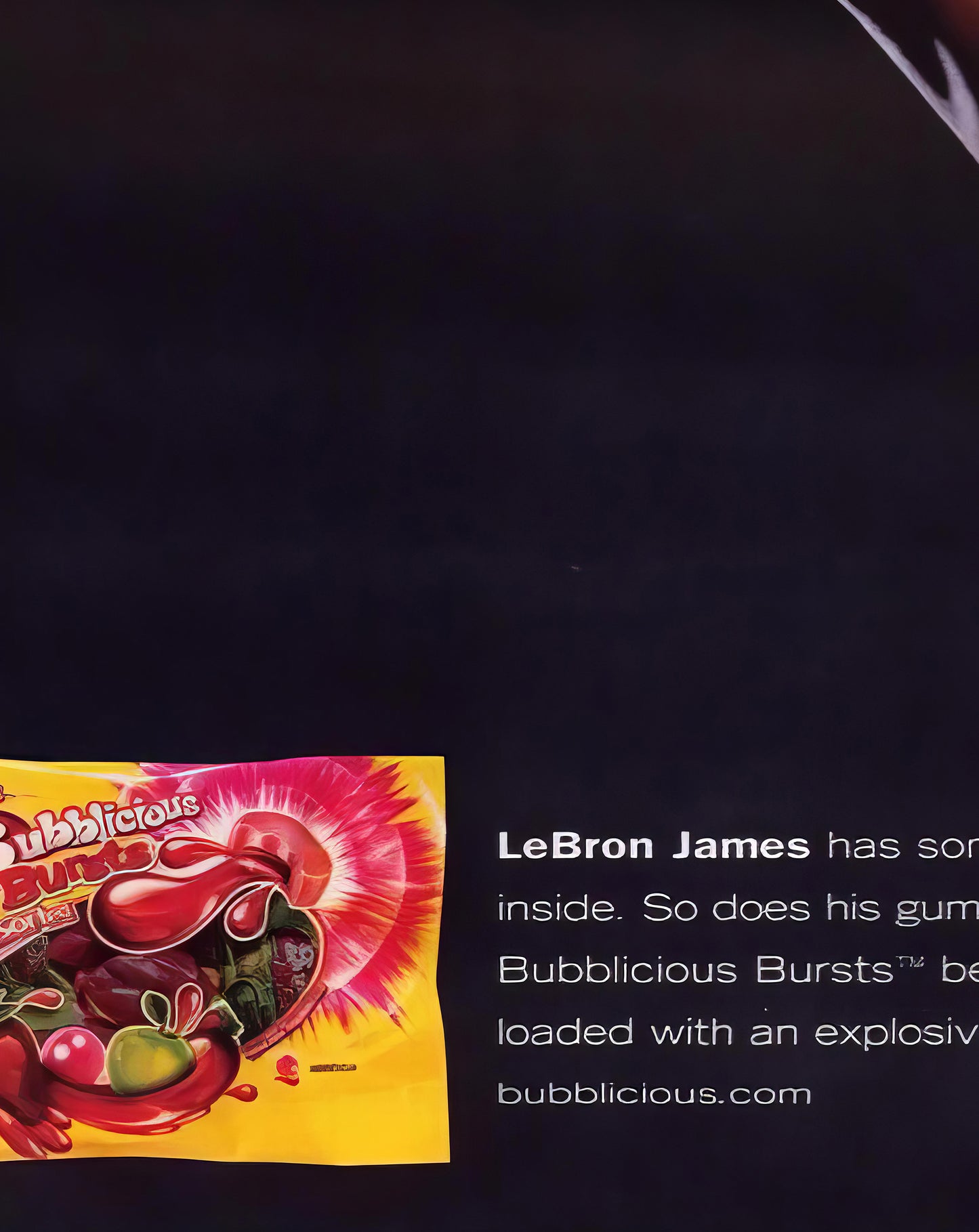 Bubblicious Bursts Gum LeBron James Poster