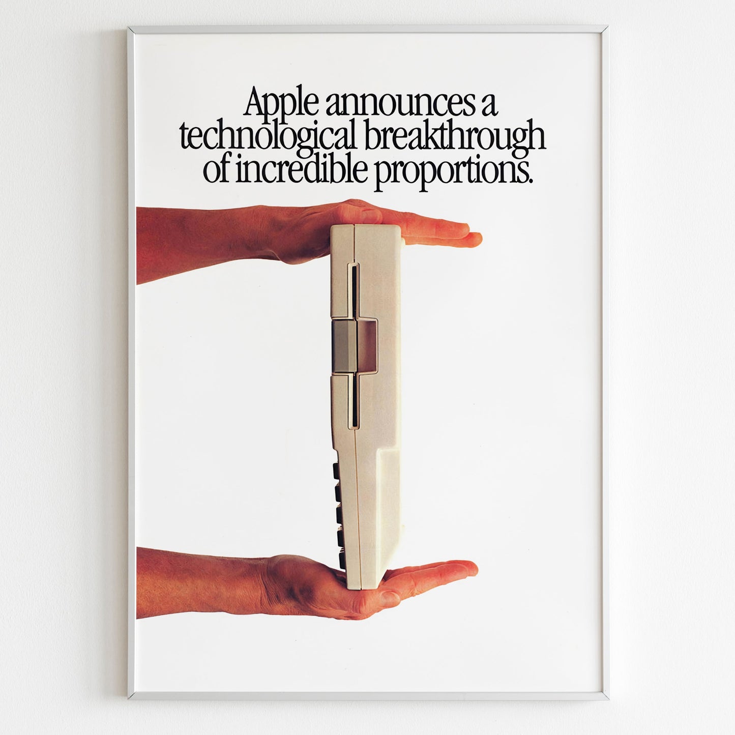 Apple Advertising Poster, 80s Retro Style Print, Vintage Design Wall Art, Magazine Retro Advertisement