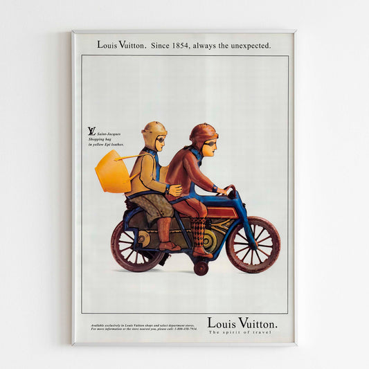 Louis Vuitton Saint-Jacques Leather Bag 1995 Advertising Poster, 90's Style Print, Ad Wall Art, Vintage Design Magazine, Retro Advertisement, Luxury Fashion Poster