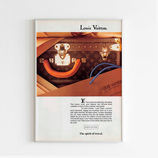Louis Vuitton Vogue Magazine Advertising Poster, 90's Style Print, Ad Wall Art, Vintage Design Magazine, Retro Advertisement, Luxury Fashion Poster
