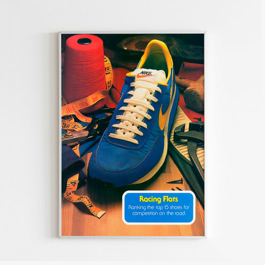 Nike Advertising Poster, 90s Style Shoes Print, Vintage Running Ad Wall Art, Magazine Retro Advertisement