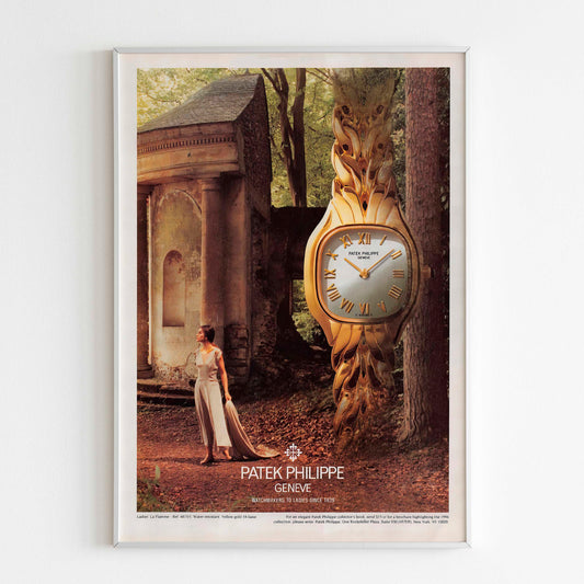 Patek Philippe Geneve Women's Luxury Watch Advertising Poster, 80's Style Print, Vintage Design Magazine, Ad Wall Art, Ad Retro Advertisement