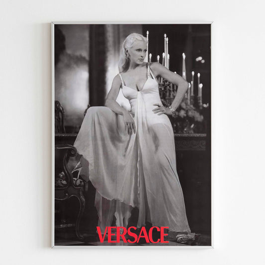 Versace Madonna Poster, 90's Style Print, Vintage Design Magazine, Ad Wall Art, Retro Advertisement, Luxury Fashion Poster Active