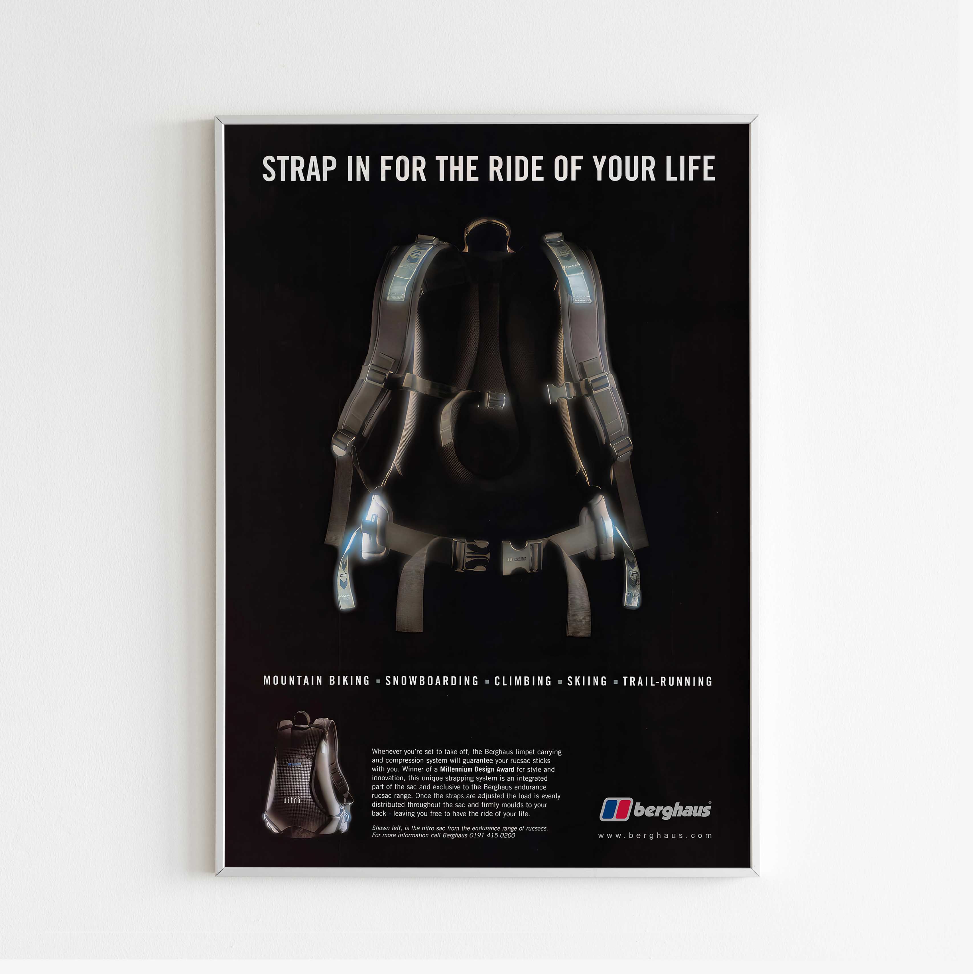Jetpack Poster Berghaus Backpack Poster Jetpack Backpack Advertising Poster, 00s Style ...
