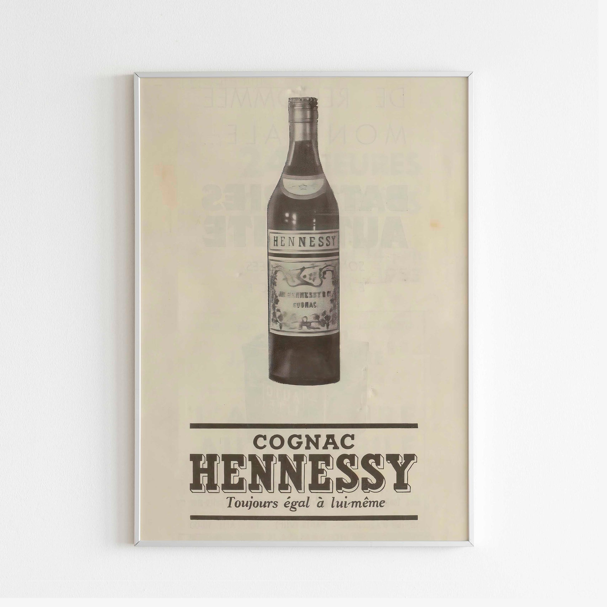 Hennessy Cognac Poster Advertising Poster, 60s Style Print, Vintage Le Mans 24 Hour Magazine Design Ad Wall Art, Newspaper Advertisement