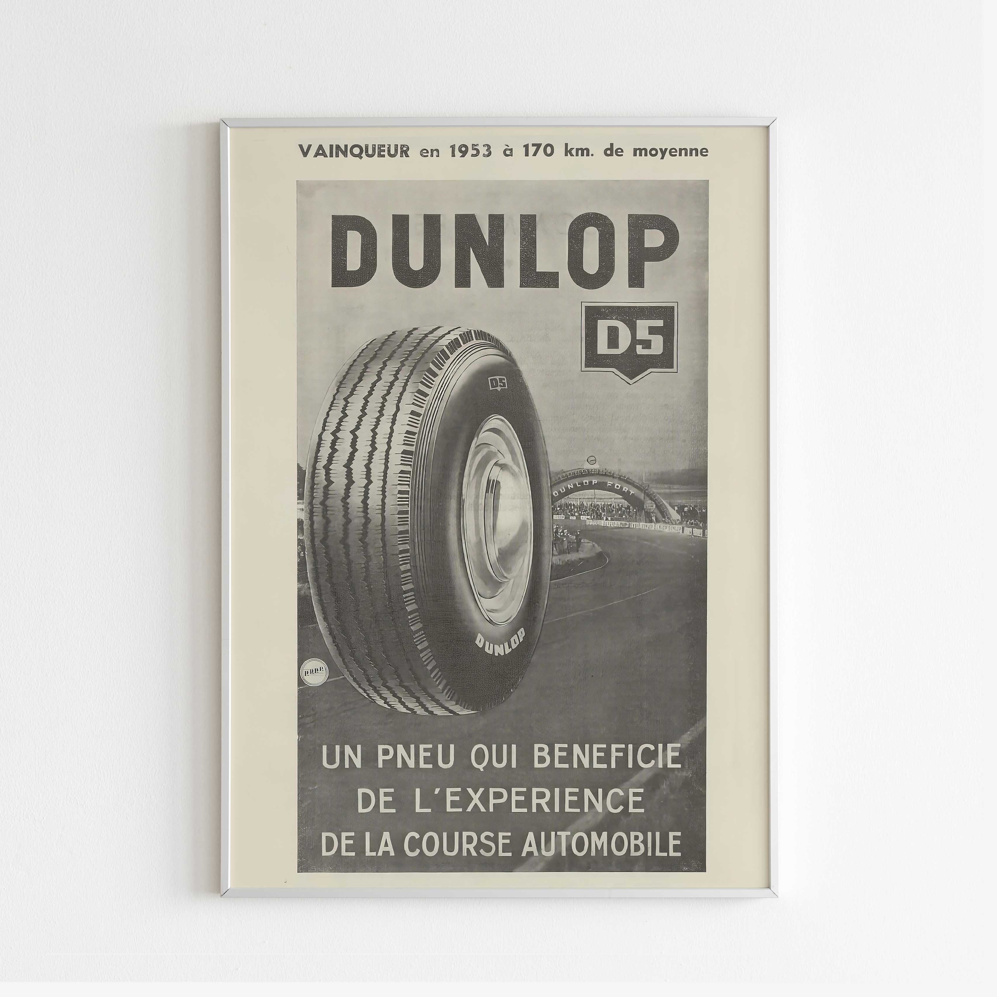 Dunlop Le Mans 24 Magazine Advertising Poster, Sport Car 60s / 50s ...