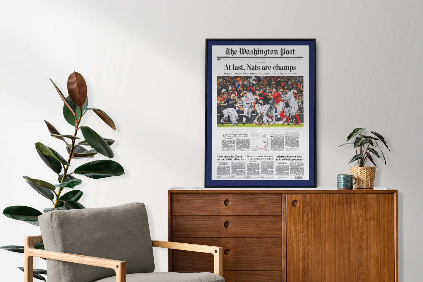 Washington Nationals 2019 World Series MLB Champions Front Cover The Washington Post Newspaper Poster
