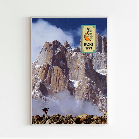 Lowe Alpine 1993 Catalogue Poster, Outdoor Adventure Print, Vintage Wall Art, Journal Mountain Escapades, 90s Catalog Ad, Explore rugged Terrain Print
