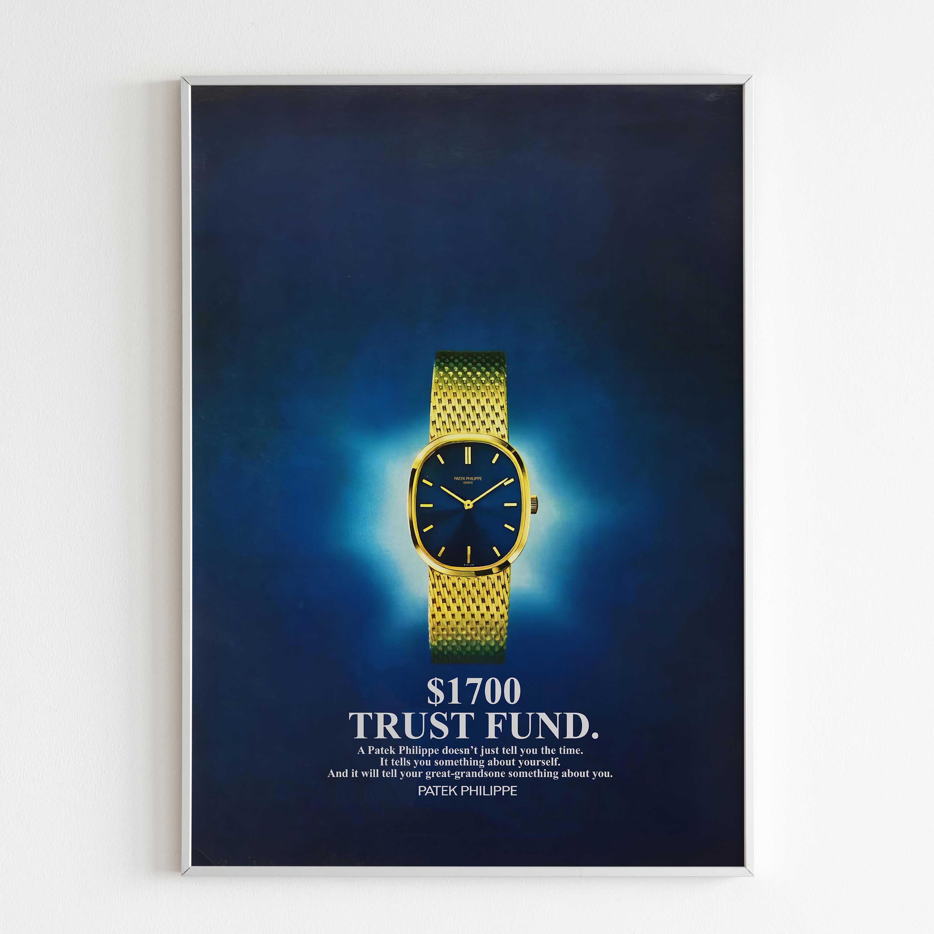Poster. Watch Collection Patek Philippe Geneve Luxury Watch Advertising Poster, 80's Style Print ...