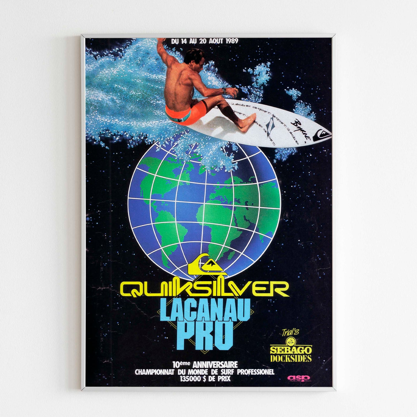 Quiksilver Poster Advertising, Fashion Style Print, Vintage Ad Wall Art, Magazine Retro Advertisement, Surfing Brand Print 