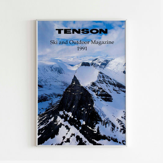 Tenson 1991 Ski and Outdoor Magazine Front Cover Poster, Retro Winter Print, Vintage Wall Art, Journal Alpine Adventure, 90s Ski Ad, Explore Snowy Landscapes Print